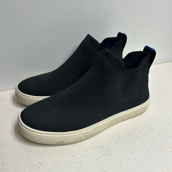 Rothy’s The Chelsea Slip On Sneaker Booties Black 5.5 - Picture 1 of 6
